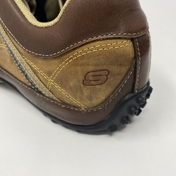 Skechers Men 10 Urban Track 60449 Brown Leather Oxford Casual Shoe VTG Y2K Retro main image 7